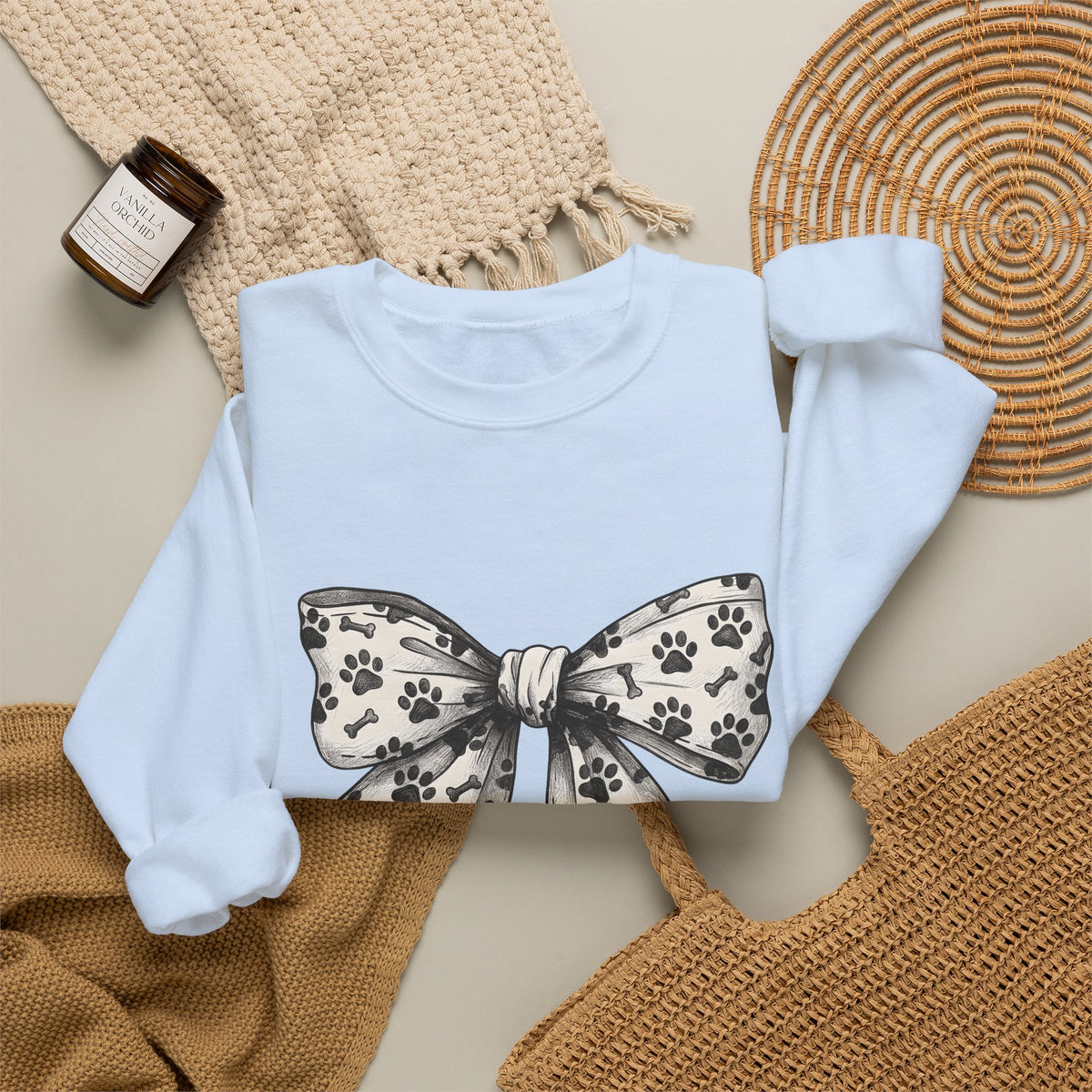 Decorative Paw Print Sweatshirt Dog Mom Creatures Gift Women Outline Sweatshirt Paw Print Sweatshirt Dog Mom Fan Minimalist Sweatshirt Animal Graphic Sleek
