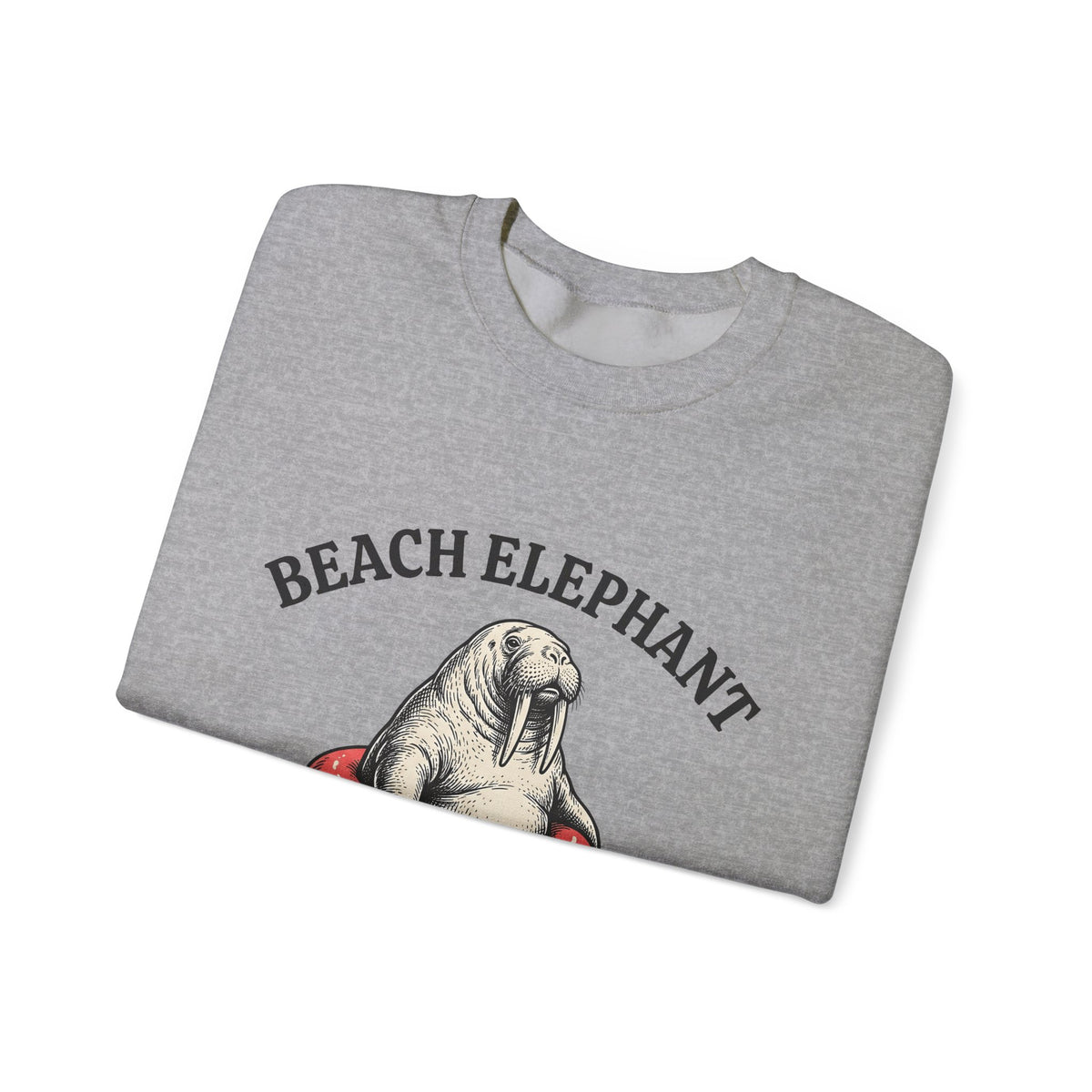 Walrus Floatie Sweatshirt Funny Animal Gift Women Hand Drawn Sweatshirt Inflatable Sweatshirt Humor Fan Illustrated Sweatshirt Creature Graphic Vintage Swim