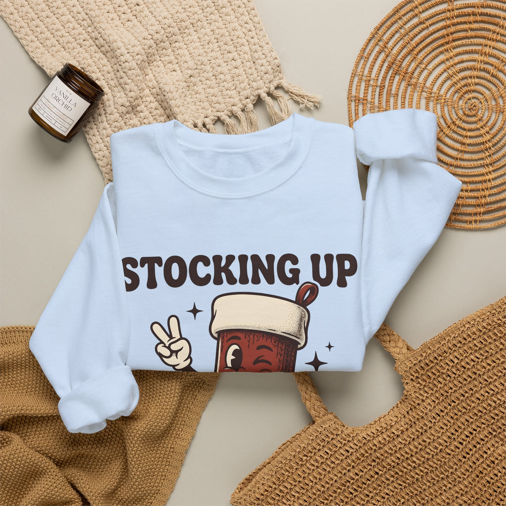 Christmas Stocking Character Christmas Humor Gift Vintage Stocking Holder Christmas Fan Retro Sweatshirt