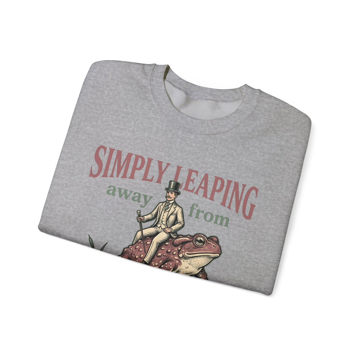 Man Riding Toad Sweatshirt Funny Animal Gift Women Vintage Sweatshirt Rider Sweatshirt Humor Fan Retro Illustration Graphic Retro Top Hat Sweatshirt