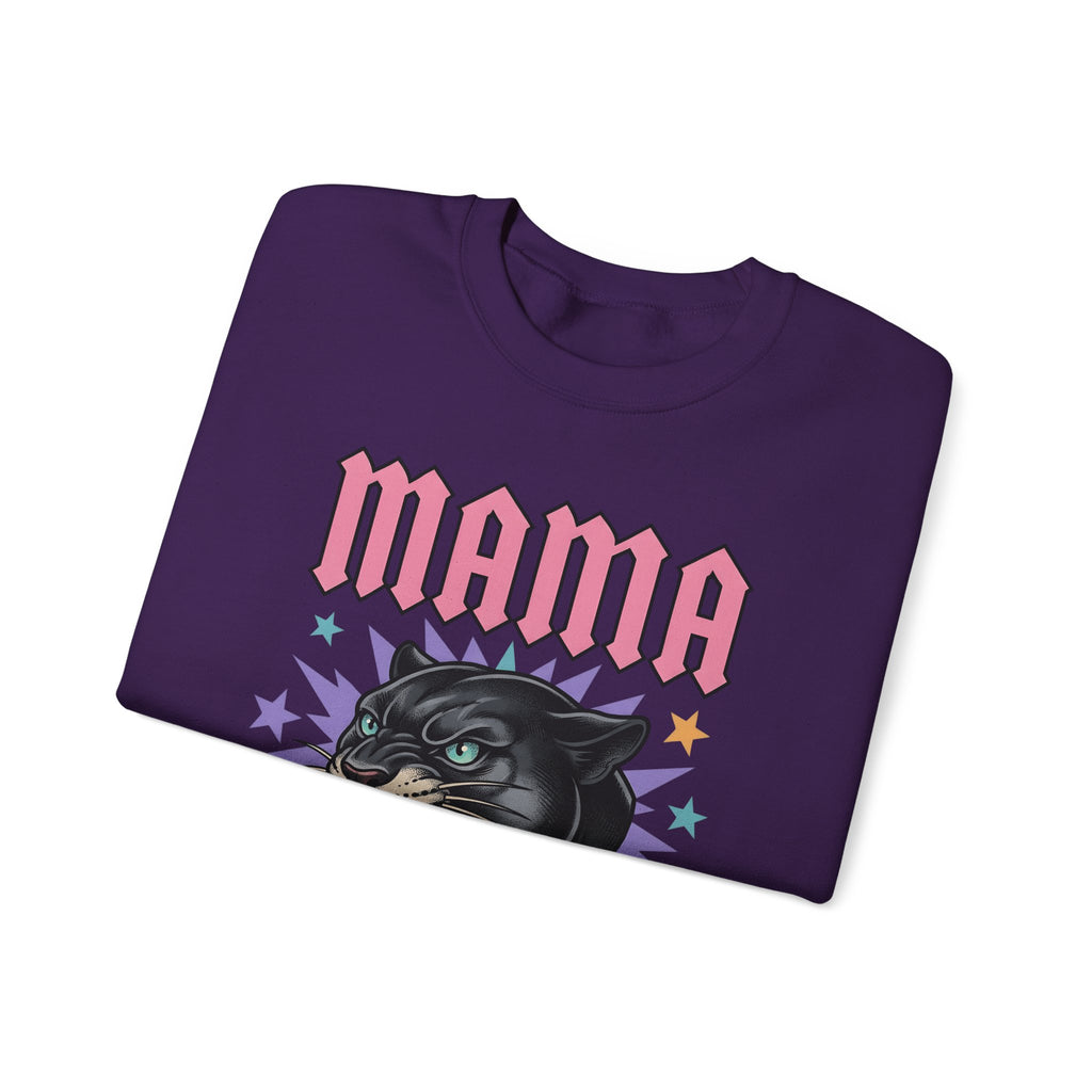 Panther Head Sweatshirt Moms Animal Gift Women Bold Sweatshirt Leopard Sweatshirt Mother Fan Graphic Design Illustration Retro Stars Sweatshirt