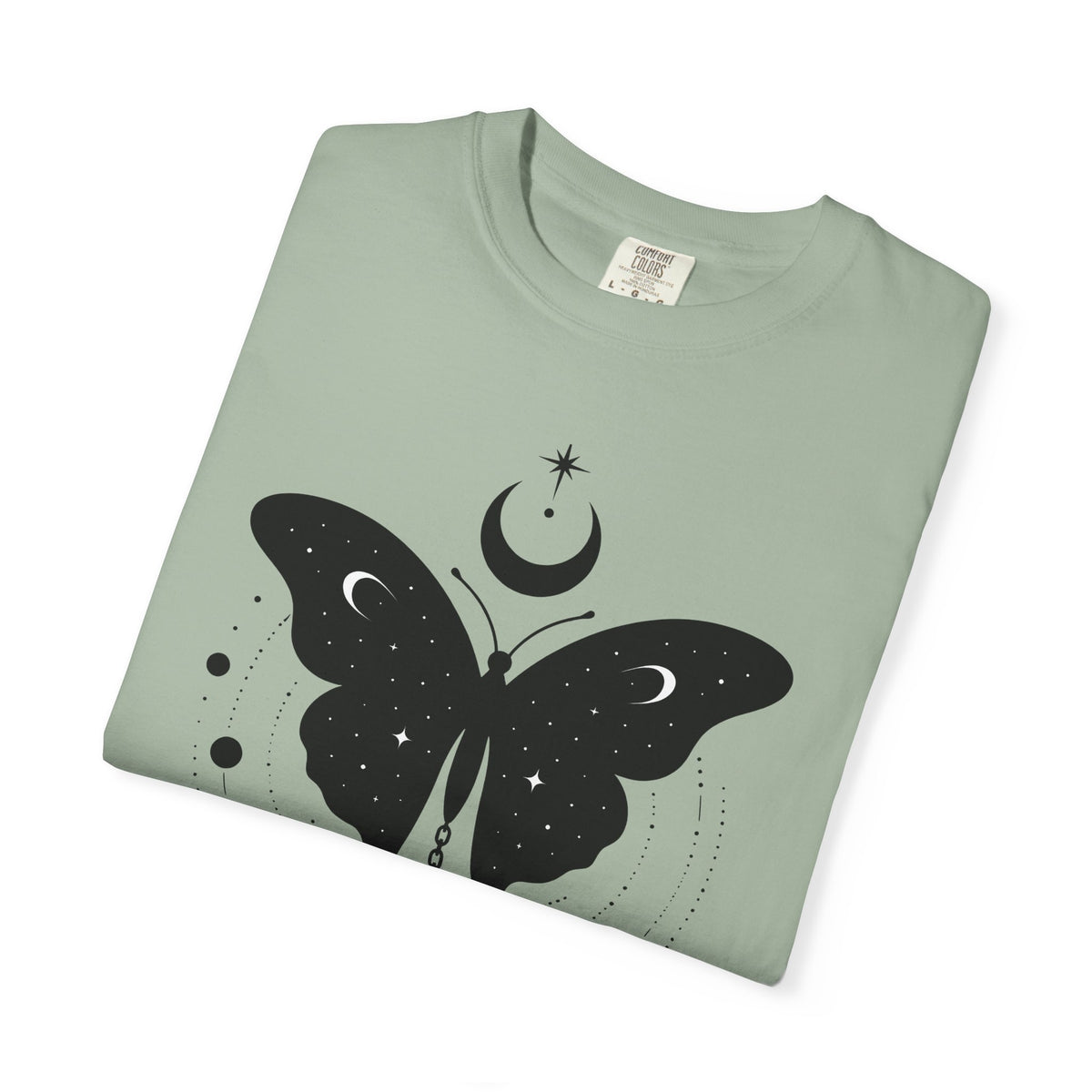 Butterfly Stone T-Shirt Boho Chic Supernatural Gift Women Mystical T-Shirt Rock T-Shirt Bohemian Fan Magical T-Shirt Occult Graphic Sleek Lunar