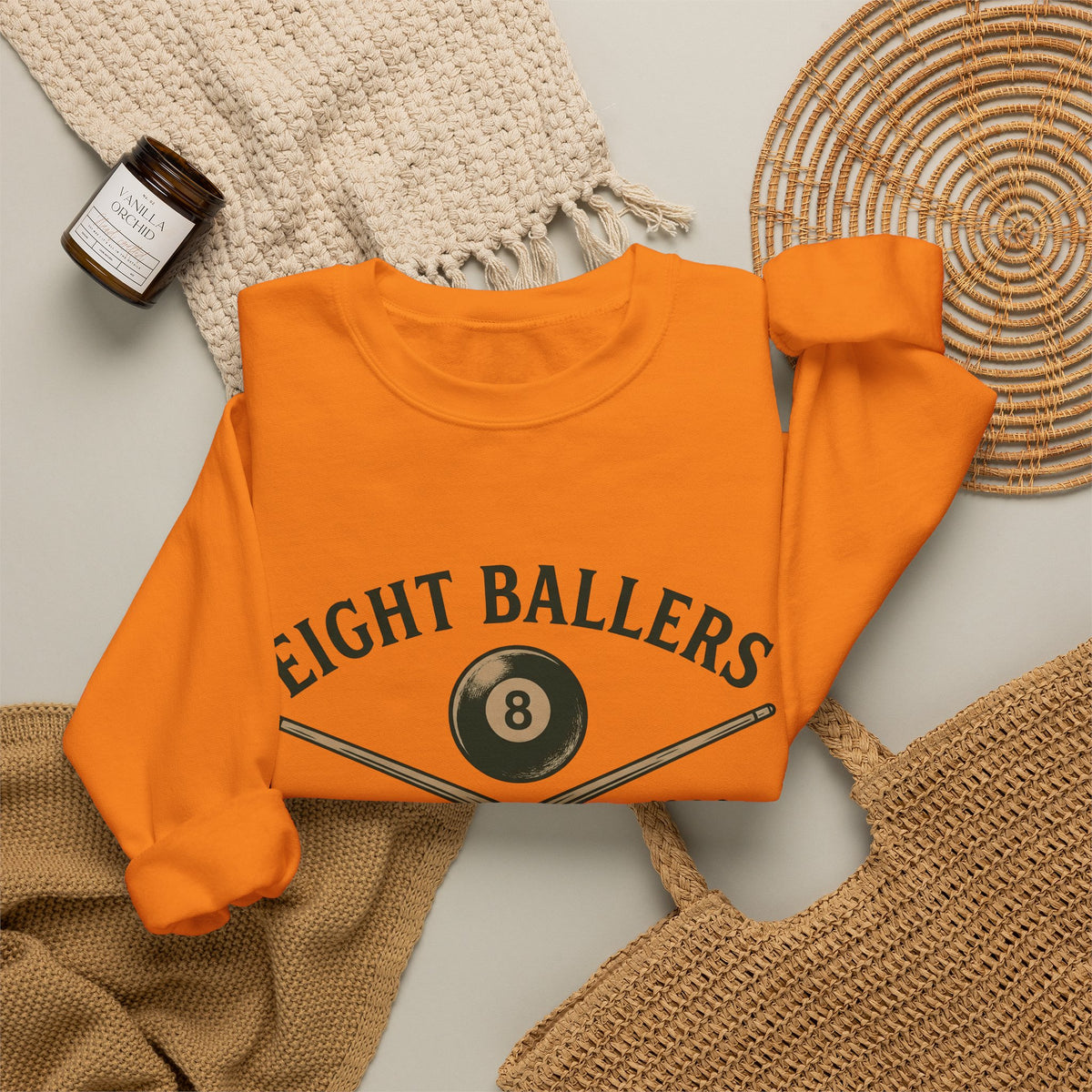 Eight Ball Sweatshirt Billiards Bar Gift Women Vintage Sweatshirt Magic Ball Sweatshirt Pool Fan Distressed Sweatshirt Pub Graphic Retro Pool Cues Sweatshirt