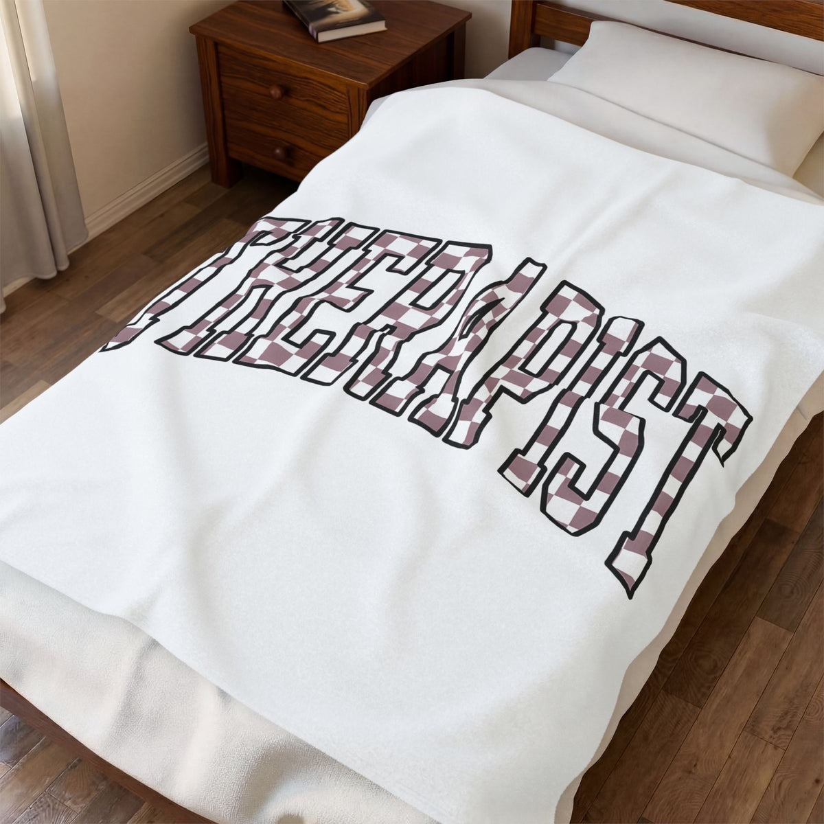 Therapist Phrase Blanket Therapist Self Care Gift Women Pop Art Blanket Counselor Blanket Mental Health Professional Enthusiast Retro Blanket
