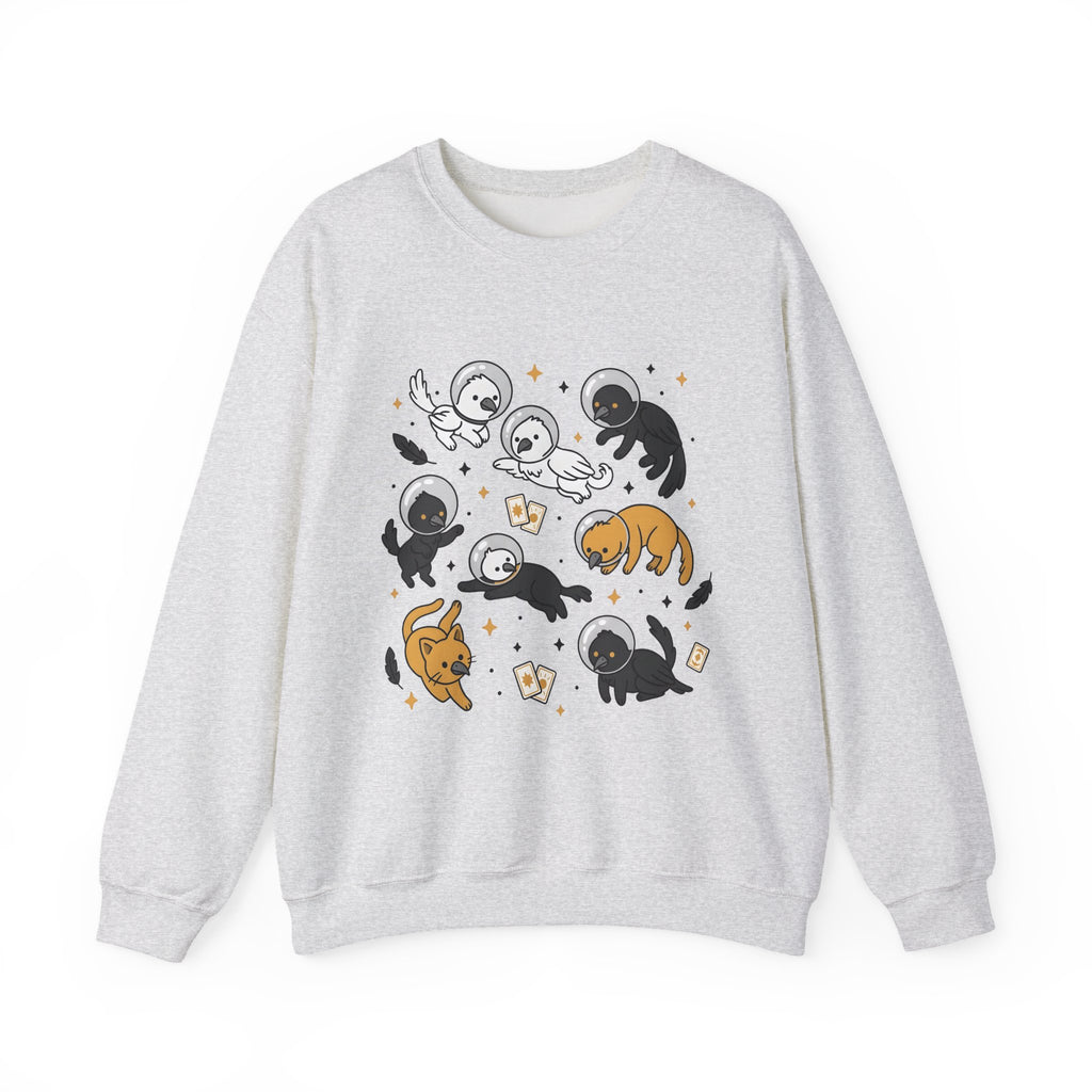 Cosmic Creature Mix Sweatshirt Funny Random Designs Beasts Gift Women Adorable Sweatshirt Monster Sweatshirt Humor Fan Cartoon Sweatshirt Creature Graphic