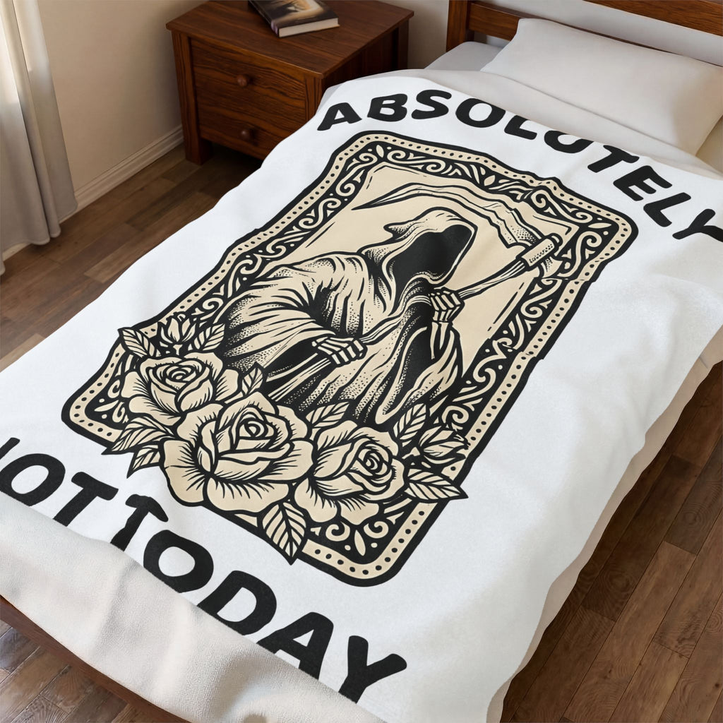 Death Skull Blanket Gothic Joke Gift Women Retro Blanket Skull Blanket Goth Fan Vintage Blanket Pun Graphic Dark Flowers Blanket