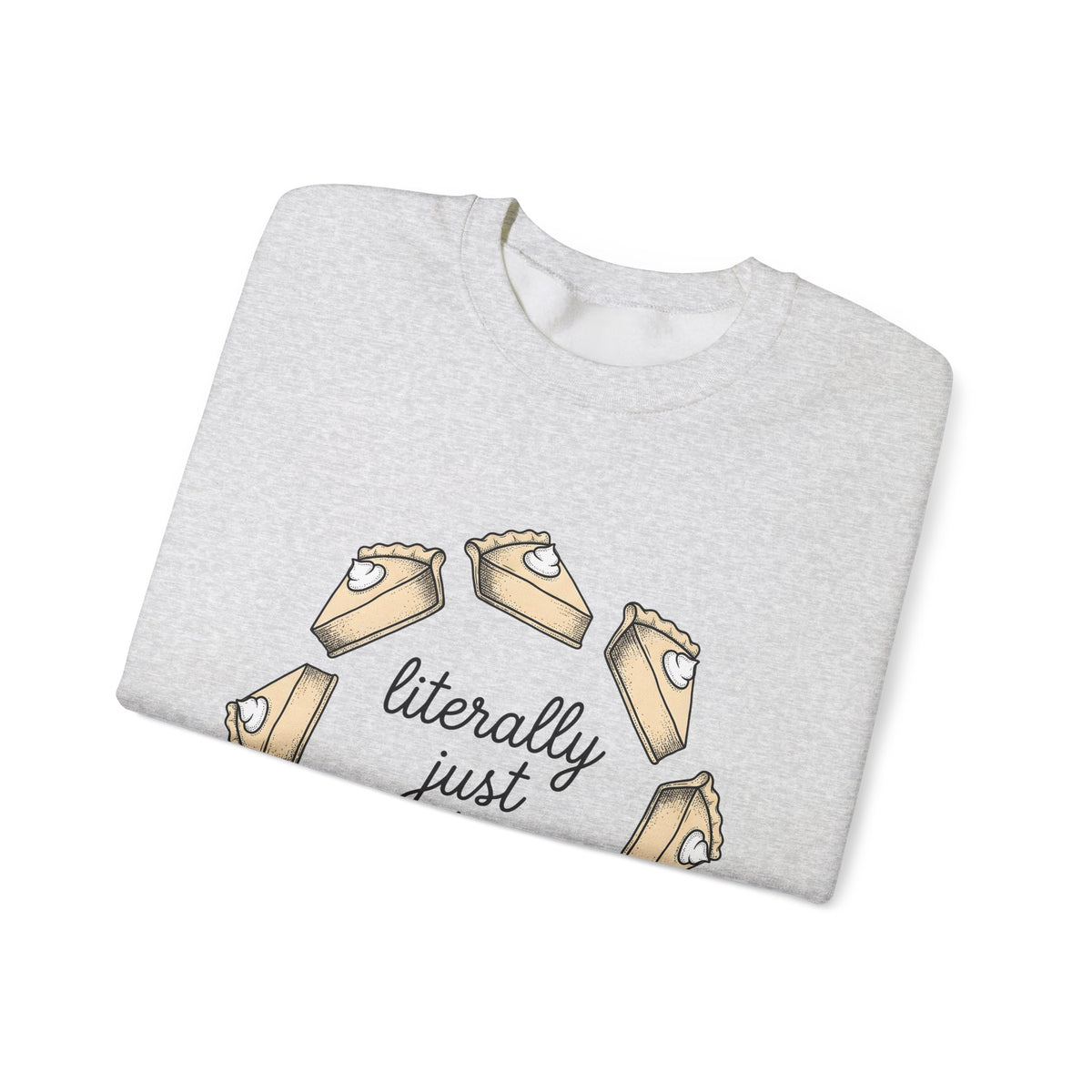 Pie Pieces Holiday Cuisine Gift Sketch Pastry Christmas Fan Hand Drawn Food Retro Cream Sweatshirt