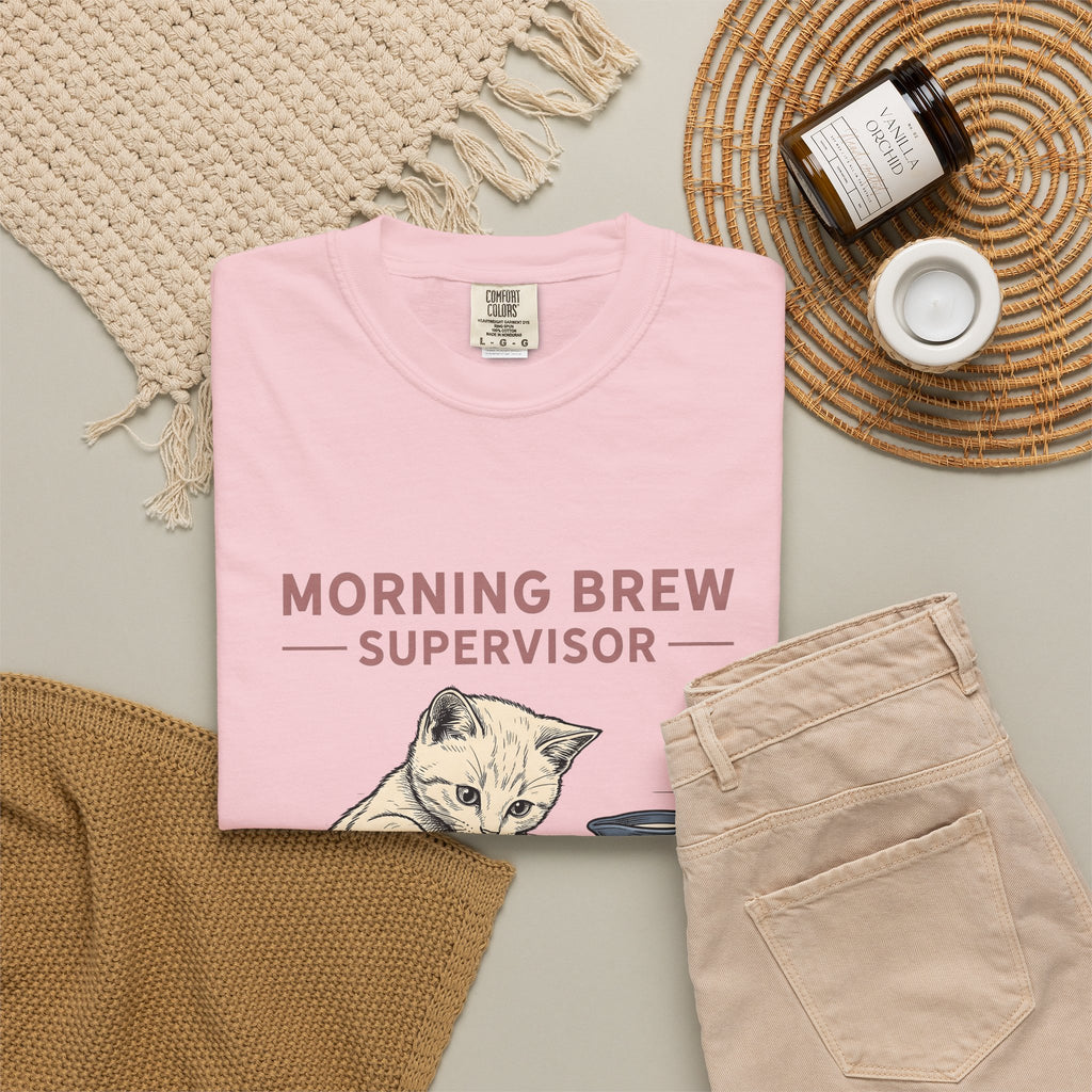 Cat Coffee Cup Cat Coffee Gift Hand Drawn Coffee Mug Cat Fan Illustrated Caffeinated T-Shirt