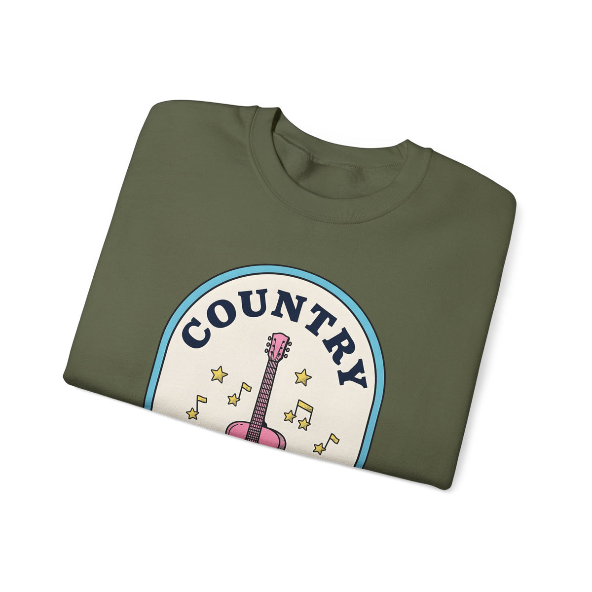 Pastel Guitar Sweatshirt Cowgirl Sound Gift Women Antique Sweatshirt Guitar Sweatshirt Rodeo Fan Vintage Sweatshirt Audio Graphic Nostalgic Twinkle Sweatshirt