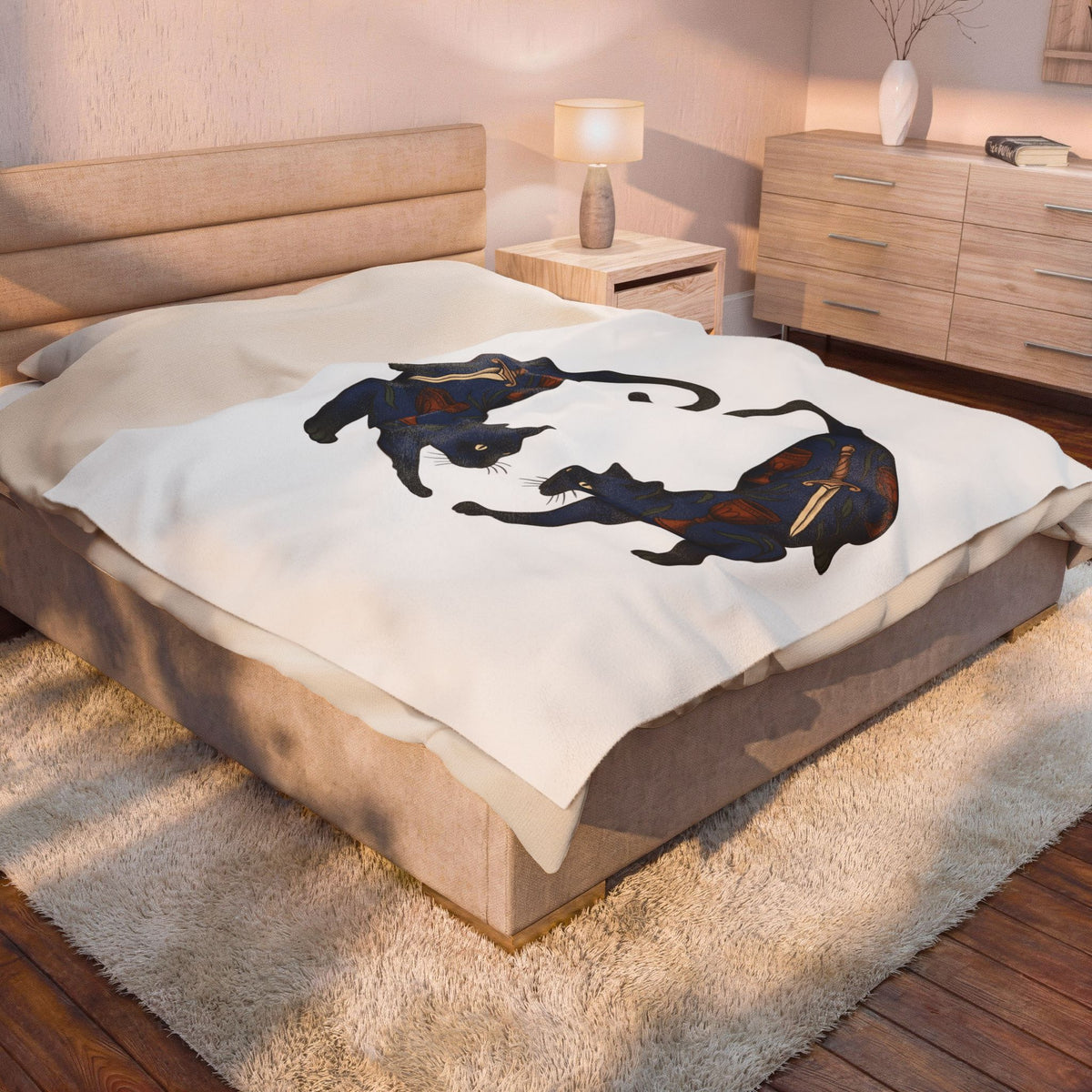 Black Cat Art Blanket Cat Sorcery Gift Women Free Spirit Blanket Cat Blanket Cat Fan Fauvist Blanket Magic Graphic Classic Cutlass Blanket
