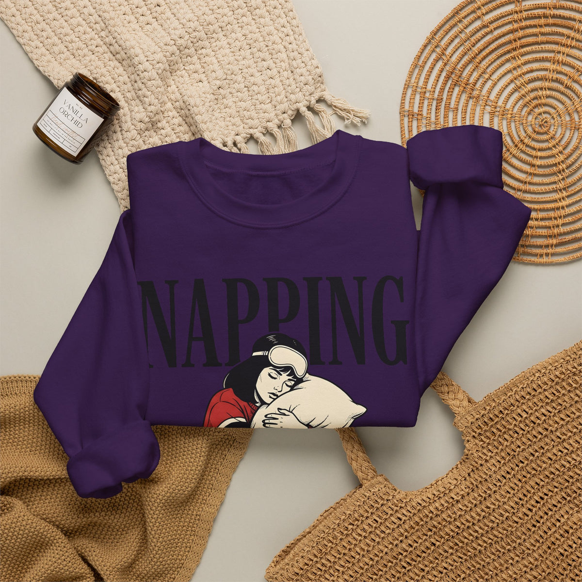Girl Sweatshirt Sweatshirt Funny Sleep Gift Women Comic Sweatshirt Plushie Sweatshirt Humor Fan Cartoon Sweatshirt Slumber Graphic Retro Alarm Clock Sweatshirt