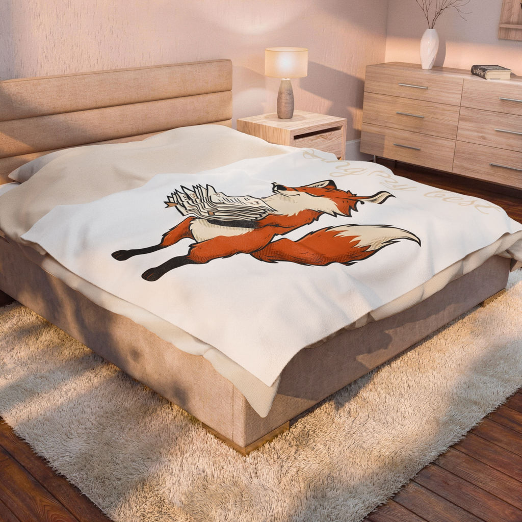 Fox Glasses Blanket Teacher Animal Gift Women Cute Blanket Spectacles Blanket Educator Enthusiast Adorable Blanket Wildlife Graphic Hand Drawn