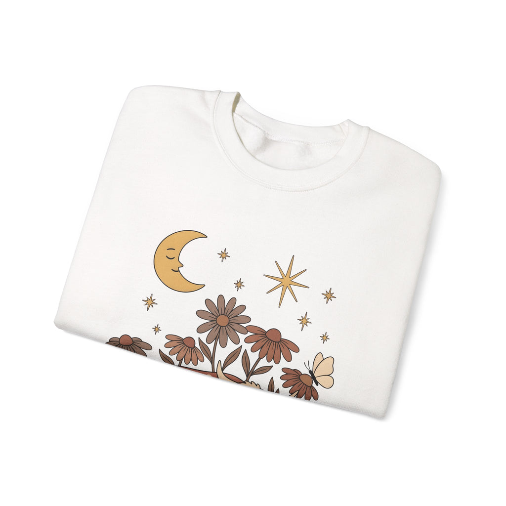 Sleeping Cow Sweatshirt Cowgirl Western Gift Women Boho Sweatshirt Cow Sweatshirt Rancher Fan Hippie Sweatshirt Rodeo Graphic Vintage Wildflowers Sweatshirt