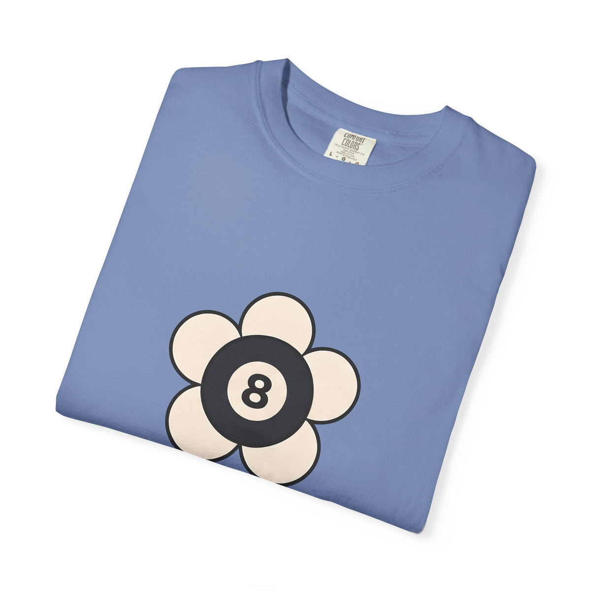 Eight Ball Flower Billiards Plants Gift Modern Magic Flower Pool Fan Artistic Floral Antique T-Shirt