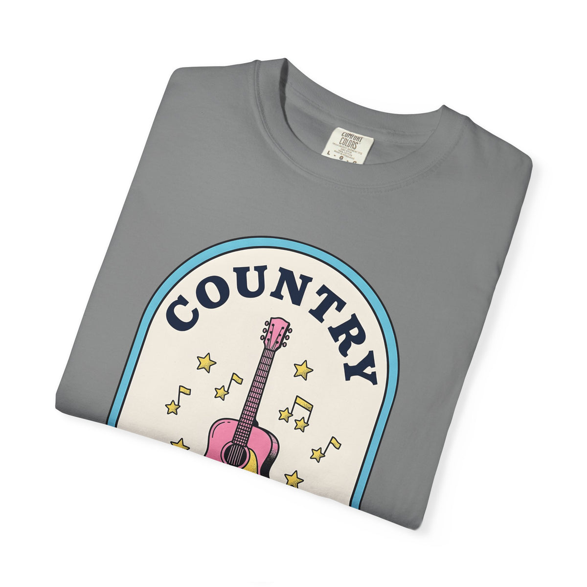 Pastel Guitar T-Shirt Cowgirl Sound Gift Women Antique T-Shirt Guitar T-Shirt Rodeo Fan Vintage T-Shirt Audio Graphic Nostalgic Twinkle T-Shirt