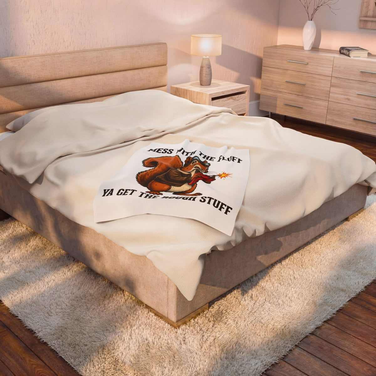 Chipmunk Flight Jacket Blanket Funny Wildlife Gift Women Comic Blanket Bomber Jacket Blanket Humor Fan Cartoon Blanket Animal Graphic Retro