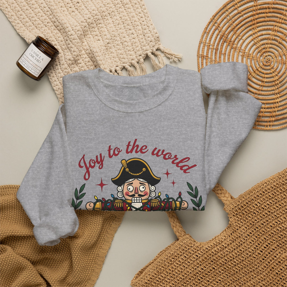 Nutcracker Illustration Sweatshirt Christmas Comedy Gift Women Caricature Sweatshirt Christmas Soldier Sweatshirt Xmas Fan Cartoon Sweatshirt Humor Graphic