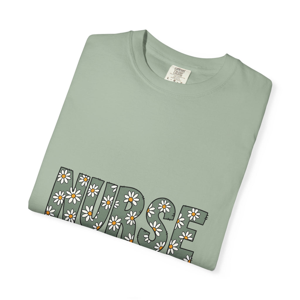 Blossom Monogram T-Shirt Nurse Petals Gift Women Fun T-Shirt Initial T-Shirt Nursing Enthusiast Floral T-Shirt Floral Graphic Classic Bloom T-Shirt