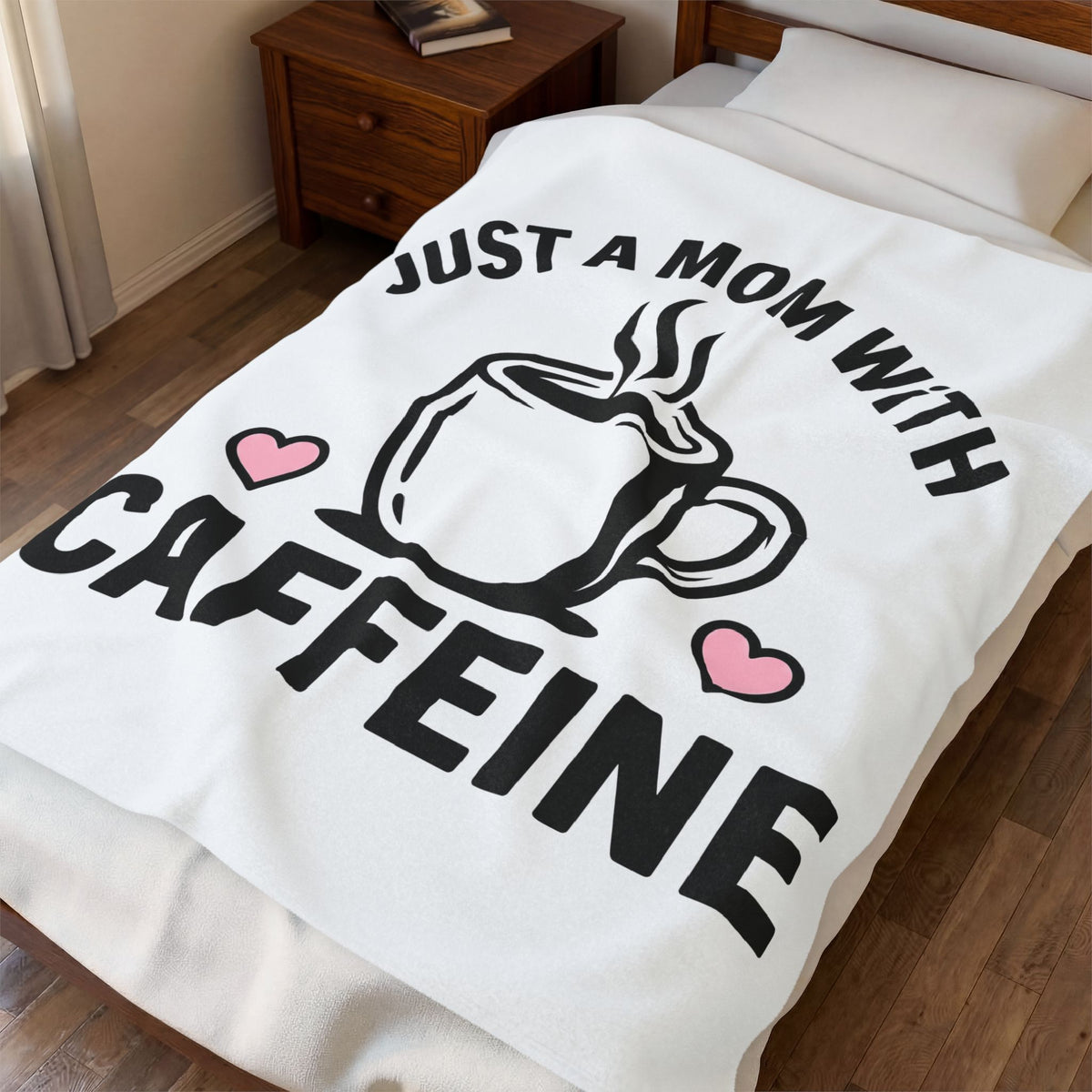 Coffee Cup Blanket Mom Coffee Gift Women Bold Blanket Blanket Blanket Mother Fan Coffee Blanket Graphic Minimalist Heart Blanket