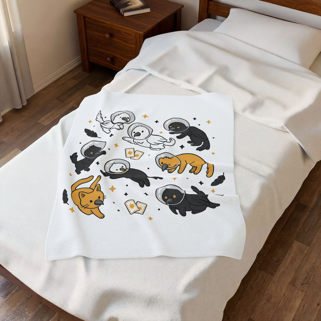 Cosmic Creature Mix Blanket Funny Random Designs Beasts Gift Women Adorable Blanket Monster Blanket Humor Fan Cartoon Blanket Creature Graphic