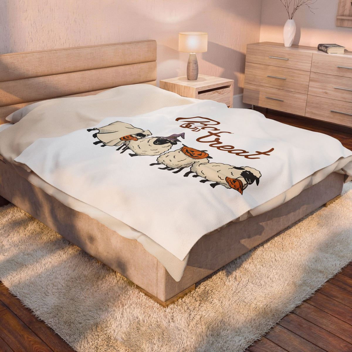 Sheep Costume Halloween Animal Gift Cartoon Sheep Costume Halloween Fan Toon Creature Vintage Blanket