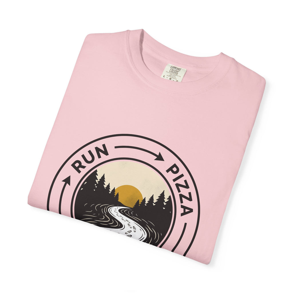 Hiking Trail Sports Jogging Gift Sketch Trail Athlete Enthusiast Drawing Runner Cartoon T-Shirt