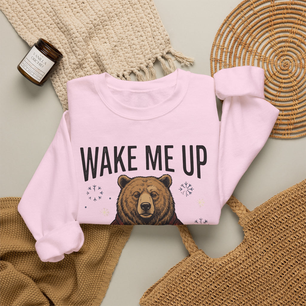 Bear Knitwear Sweatshirt Christmas Cold Gift Women Cabin Sweatshirt Teddy Sweatshirt Xmas Fan Rustic Sweatshirt Frosty Graphic Outline Winter Snow Sweatshirt