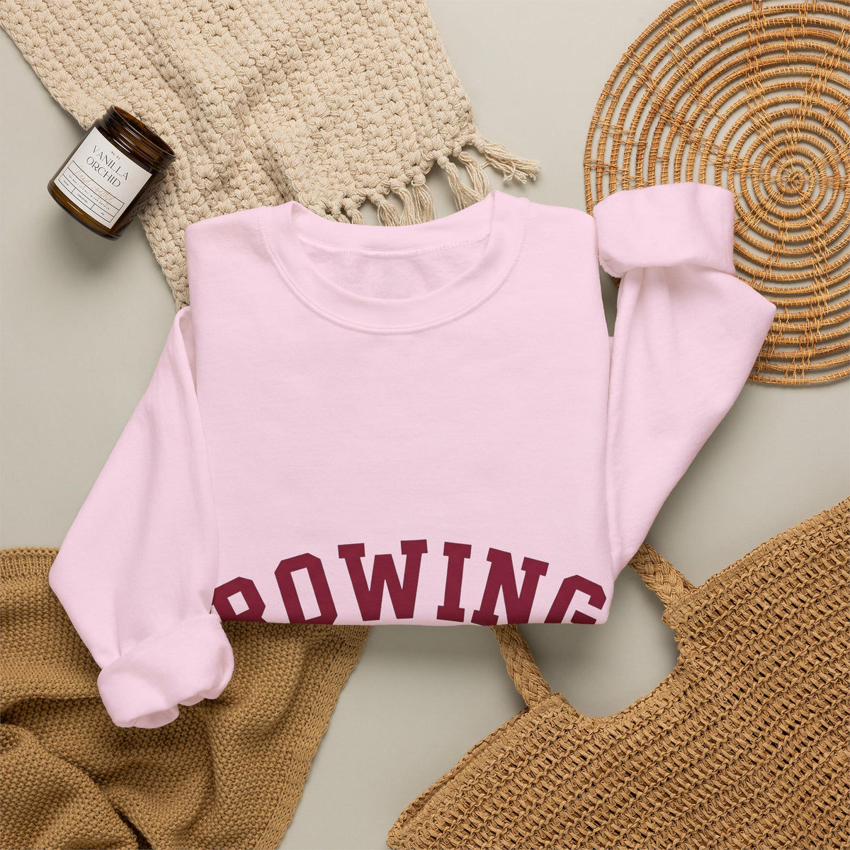 Rowing Team Sweatshirt Rowing Fitness Gift Women Athletic Sweatshirt Crew Sweatshirt Rowing Enthusiast Sporty Sweatshirt Workout Graphic Retro Varsity Font