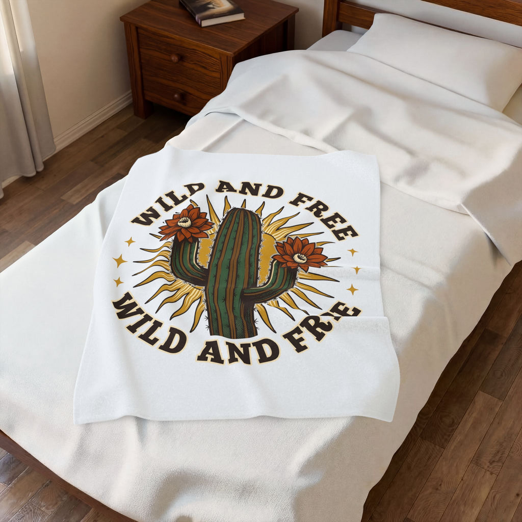 Prickly Pear Blanket Cowgirl Ranch Gift Women Southwestern Blanket Cactus Blanket Rodeo Fan Western Blanket Farm Graphic Sketch Bloom Blanket