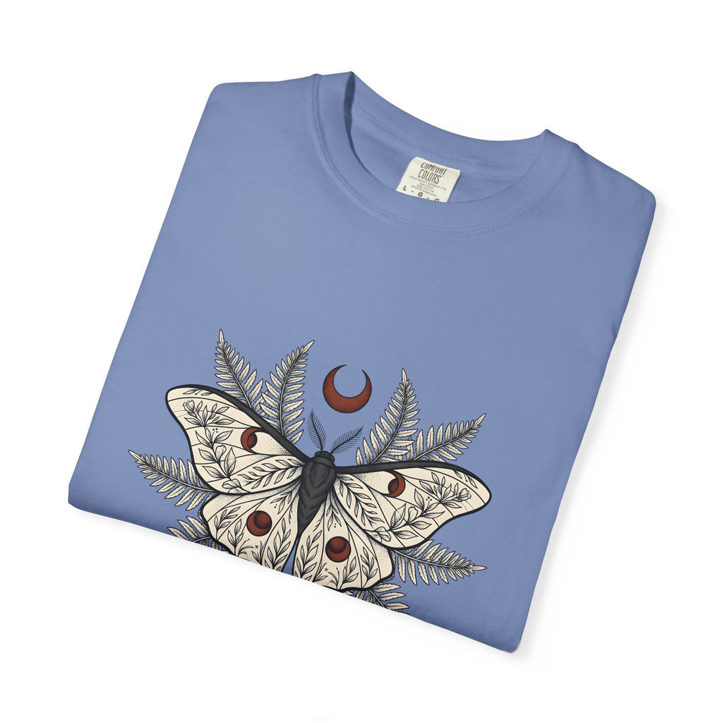 Luna Moth T-Shirt Boho Chic Nature Gift Women Botanical T-Shirt Actias Luna T-Shirt Hippie Fan Botanical Illustration T-Shirt Environmental Graphic