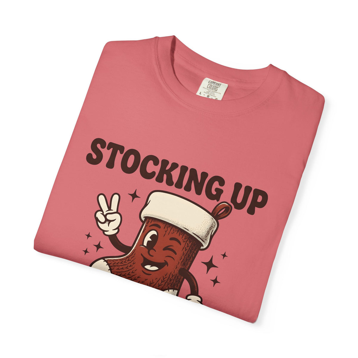 Christmas Stocking Character Christmas Humor Gift Vintage Stocking Holder Christmas Fan Retro T-Shirt