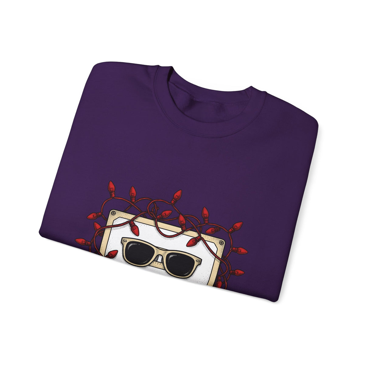 Cassette Tape Sweatshirt Christmas Music Gift Women Retro Sweatshirt Mixtape Sweatshirt Xmas Fan Retro Sweatshirt Melody Graphic Vintage Sunglasses Sweatshirt