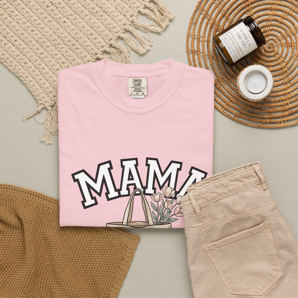 Flower T-Shirt T-Shirt Moms Blooms Gift Women Sketch T-Shirt Tote T-Shirt Mother Fan Drawing Design T-Shirt Simple Tulip Flower T-Shirt
