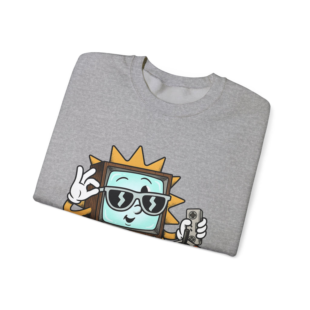 Vintage Tv Figure Sweatshirt Cute Console Gift Women Comic Sweatshirt Retro Tv Character Sweatshirt Adorable Fan Cartoon Sweatshirt Controller Graphic Classic