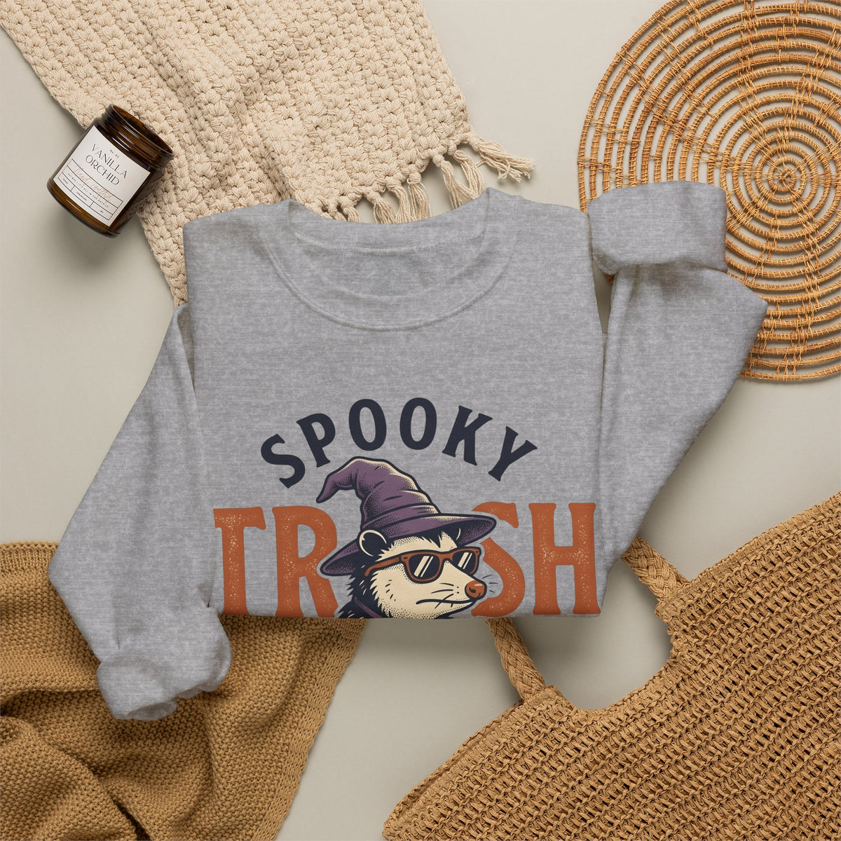 Possum Wizard Halloween Animal Gift Vintage Opossum Spooky Fan Retro Creature Hand Drawn Sweatshirt