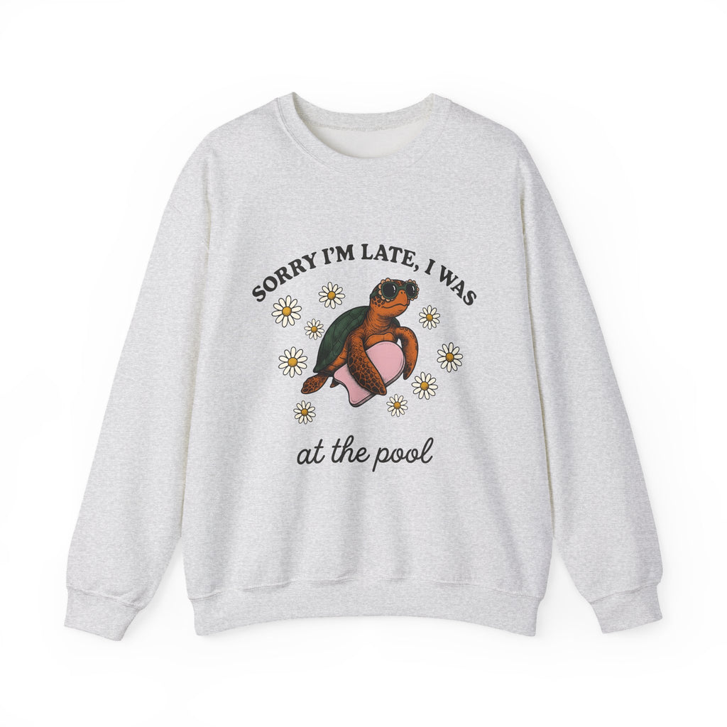 Turtle Swimming Ring Sweatshirt Sports & Activities Holiday Gift Women Nostalgic Sweatshirt Inflatable Ring Sweatshirt Athlete Fan Retro Sweatshirt Vacation