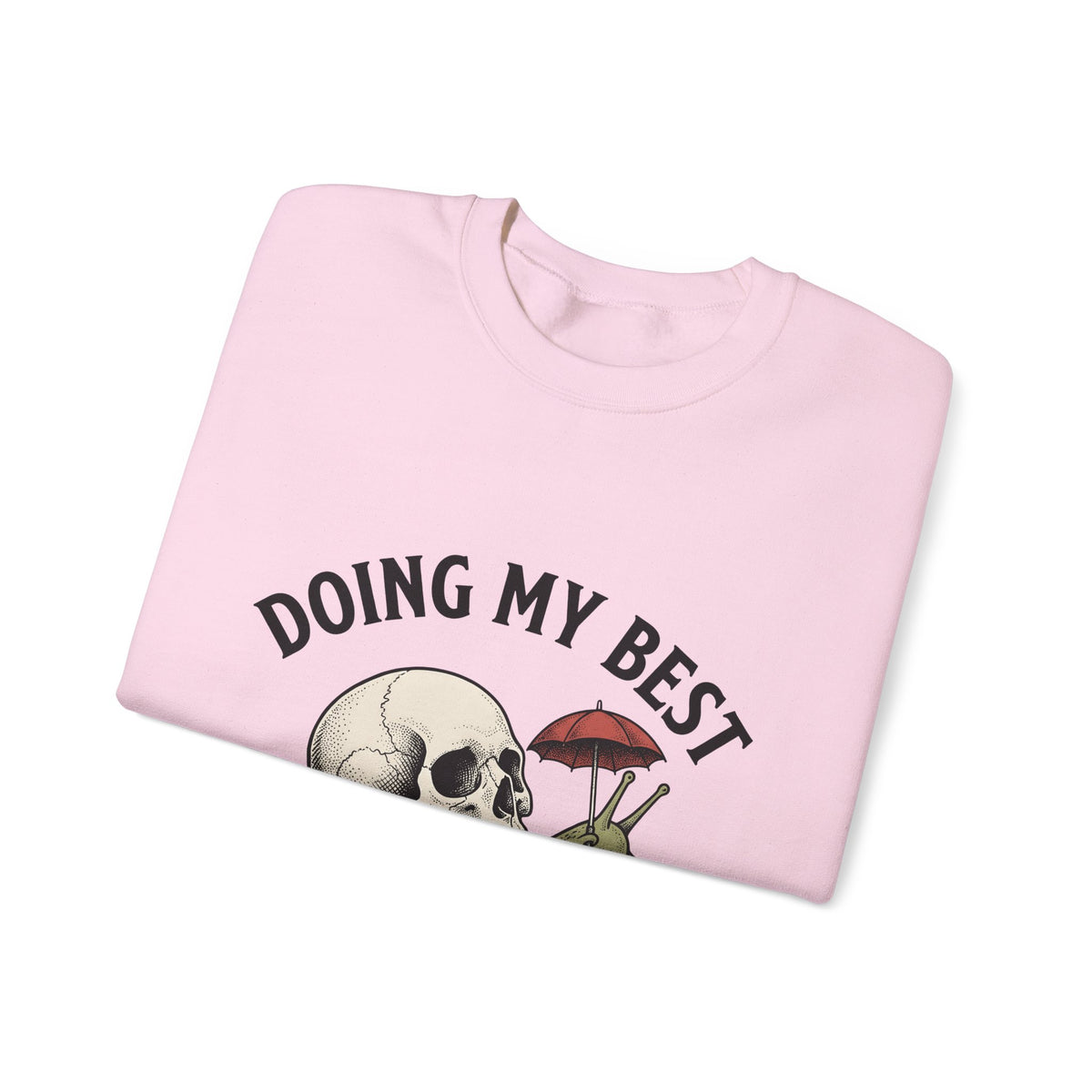 Snail Skeleton Funny Gothic Gift Retro Snail Humor Fan Vintage Dark Sketch Parasol Sweatshirt
