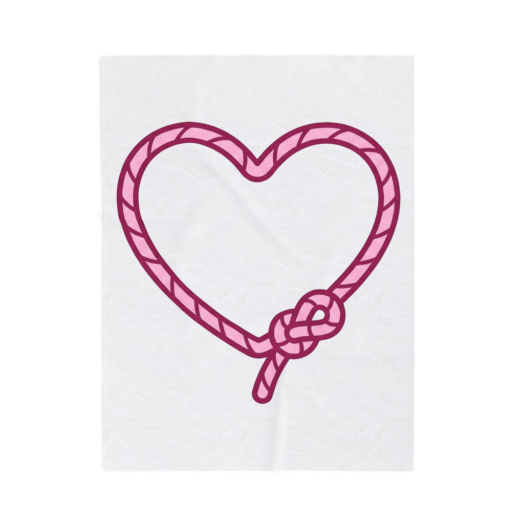 Rope Heart Blanket Cowgirl Cowboy Gift Women Contemporary Art Blanket Heart Tie Blanket Rodeo Fan Modern Art Blanket Cowboy Graphic Sleek Knot
