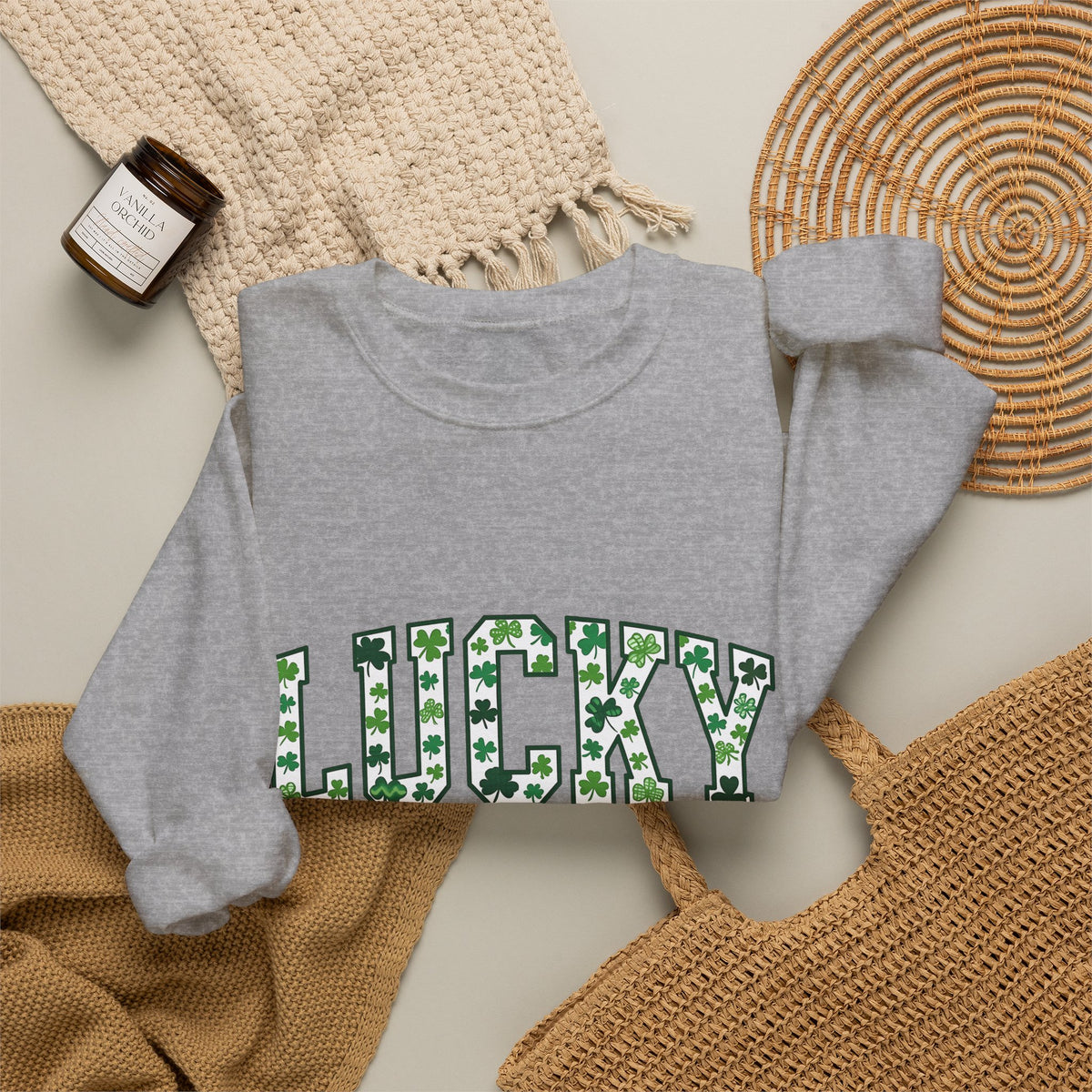 Clover Nurse Cap Sweatshirt Nurse Irish Celebration Gift Women Graphic Design Sweatshirt Nurse Hat Sweatshirt Nursing Enthusiast Nurse Uniform Sweatshirt St