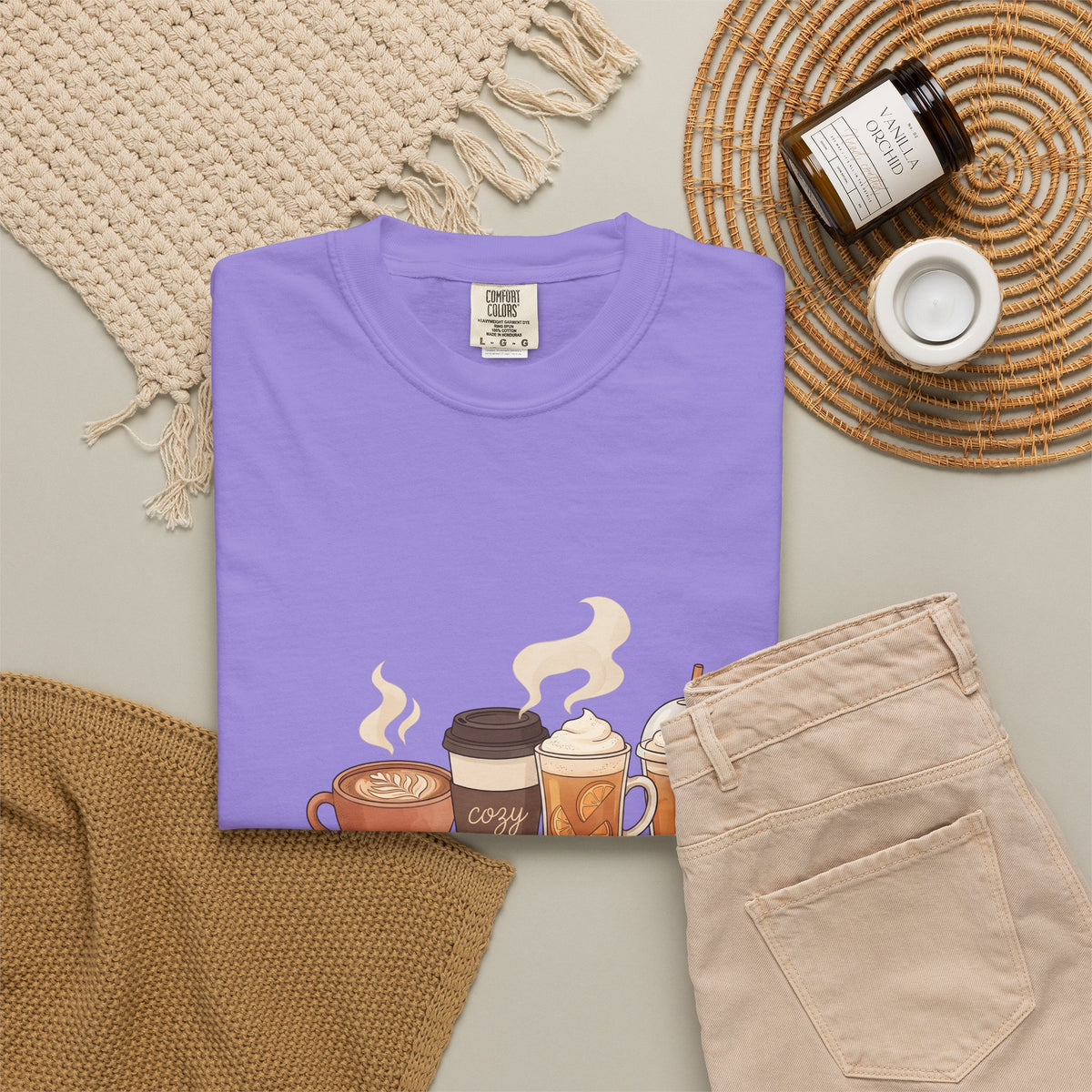 Espresso Drinks T-Shirt Coffee Harvest Gift Women Cartoon T-Shirt Coffee T-Shirt Coffee Fan Illustrated Graphic Autumn Design Line Art Baked Goods