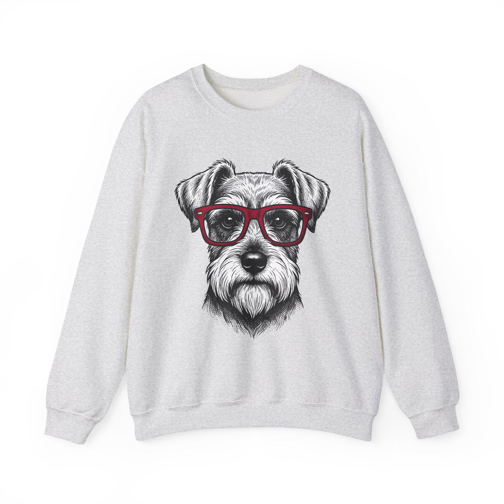 Schnauzer Pet Sweatshirt Dog Critters Gift Women Line Art Sweatshirt Dog Sweatshirt Dog Fan Dog Graphic Dog Graphic Cartoon Spectacles Sweatshirt