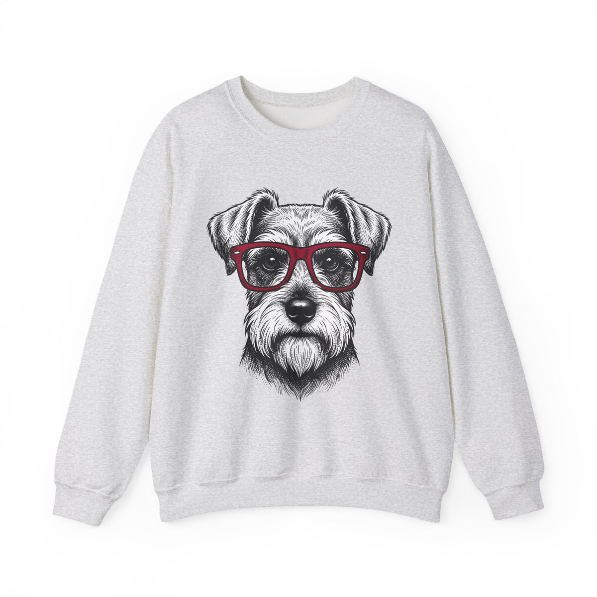 Schnauzer Pet Sweatshirt Dog Critters Gift Women Line Art Sweatshirt Dog Sweatshirt Dog Fan Dog Graphic Dog Graphic Cartoon Spectacles Sweatshirt