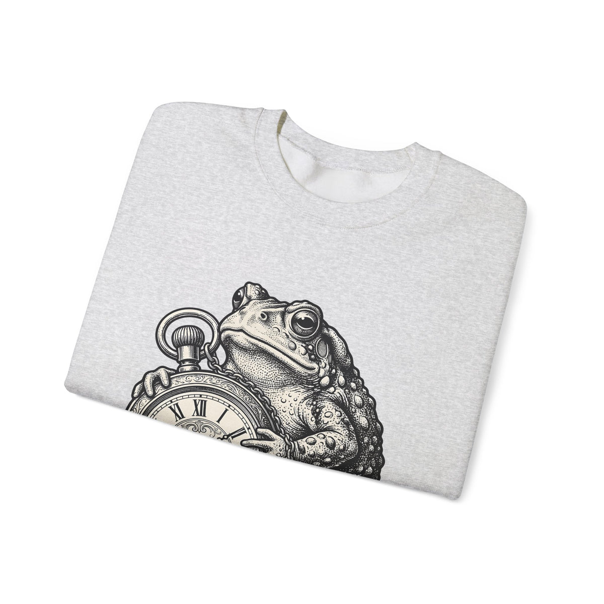 Toad Pocket Watch Sweatshirt Funny Animal Gift Women Vintage Sweatshirt Pocket Watch Sweatshirt Humor Fan Retro Sweatshirt Wildlife Graphic Hand Drawn Chain