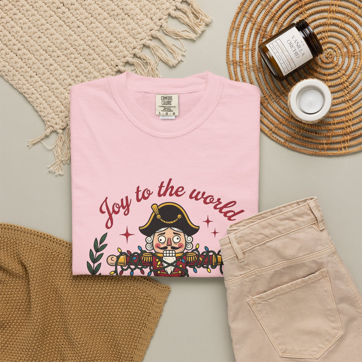 Nutcracker Illustration T-Shirt Christmas Comedy Gift Women Caricature T-Shirt Christmas Soldier T-Shirt Xmas Fan Cartoon T-Shirt Humor Graphic
