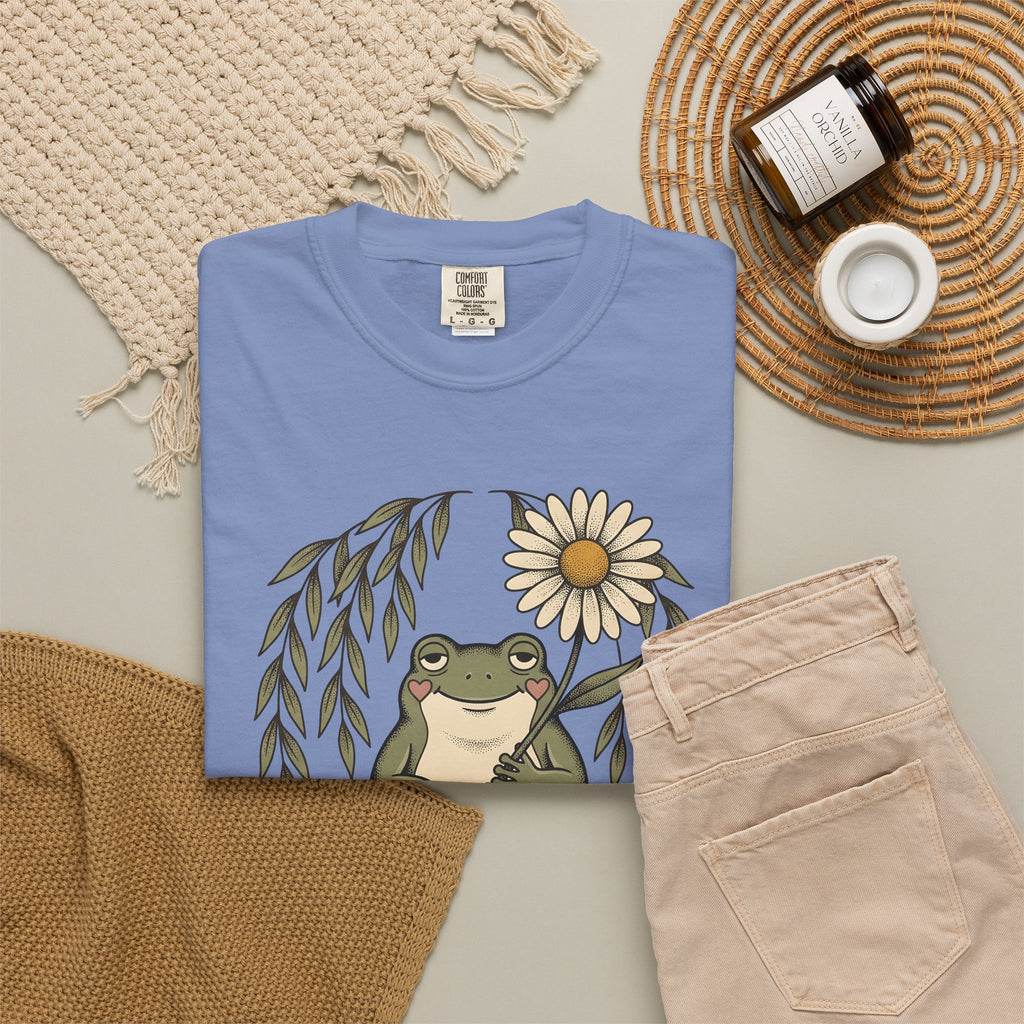 Frog Flower Cute Animal Gift Boho Toad T T-Shirt