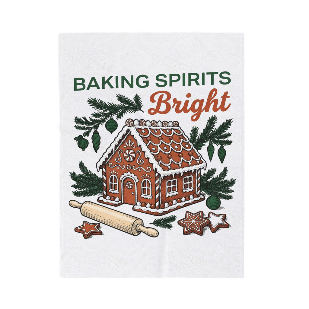 Gingerbread Cabin Blanket Christmas Dessert Gift Women Cartoon Blanket Gingerbread House Blanket Xmas Fan Ginger Cartoon Blanket Pastry Graphic