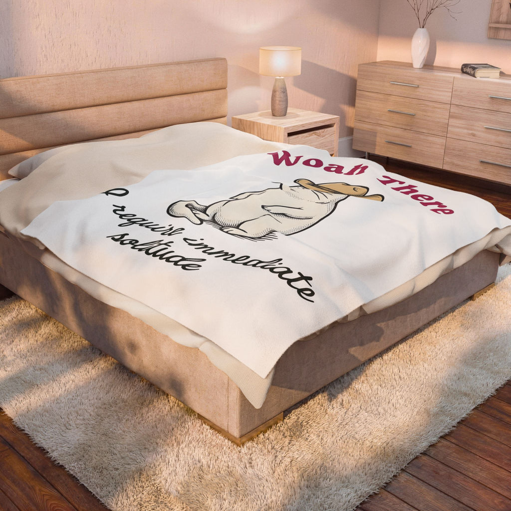 Cowboy Feline Blanket Funny Critter Gift Women Hand Drawn Blanket Cat Blanket Humor Fan Illustrated Blanket Animal Graphic Classic Headwear Blanket