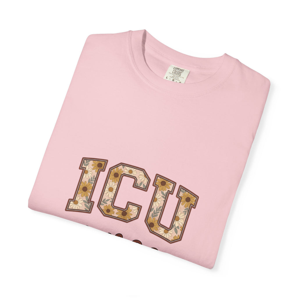 Flower Varsity Letters T-Shirt Nurse Floral Gift Women Boho T-Shirt Letterman T-Shirt Healthcare Enthusiast Hippie T-Shirt Floral Design Retro
