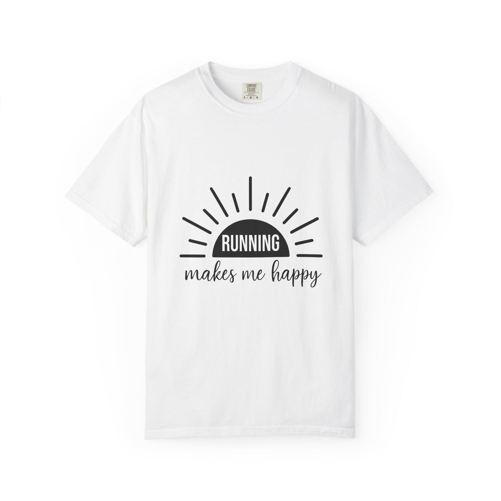Dawn Illustration T-Shirt Running Exercise Gift Women Basic T-Shirt Morning T-Shirt Runner Enthusiast Simple T-Shirt Fitness Graphic Trendy