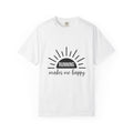 Dawn Illustration T-Shirt Running Exercise Gift Women Basic T-Shirt Morning T-Shirt Runner Enthusiast Simple T-Shirt Fitness Graphic Trendy